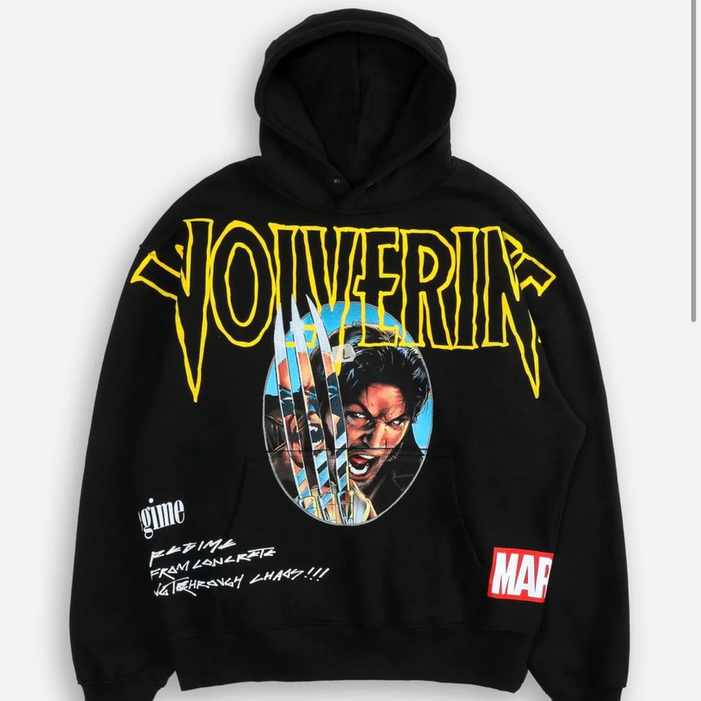 CIVIL REGIME X Wolverine HOODIE Size LARGE X-men Marvel Collection Sold Out